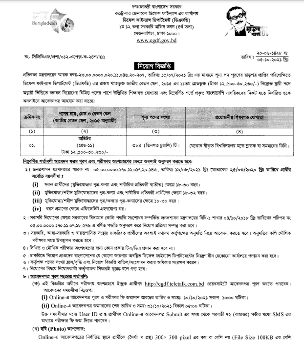 CGDF New Job Circular 2024